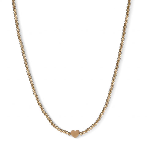 Chunky Herz Kette – 14 Karat Gold