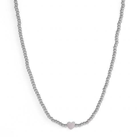 Chunky Herz Kette – 14 Karat Silber