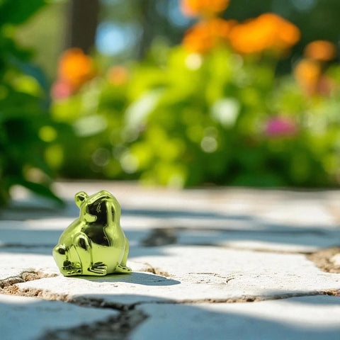 Deko-Frosch grün metallic