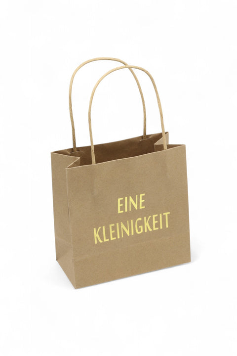 Geschenktüte aus Papier "Eine Kleinigkeit" Beige / Natur