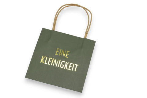 Geschenktüte "Eine Kleinigkeit" Dunkelgrün