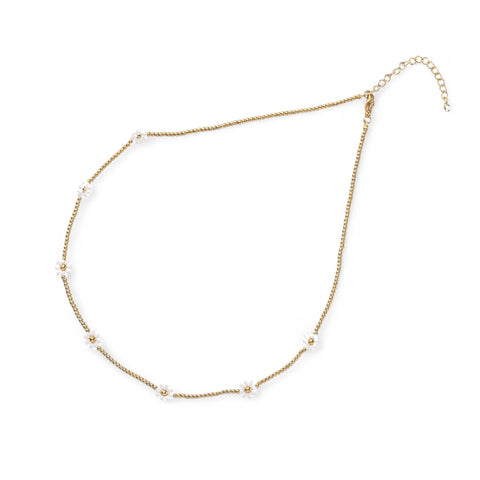 Kette mit Blümchen – 14 Karat Gold - Damen & Kinder