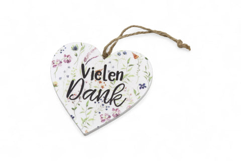 Deko-Herz - Anhänger - Vielen Dank