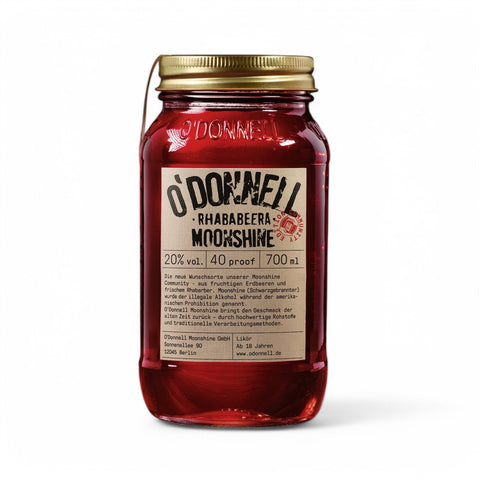 Honigglas mit unfassbar leckerem Rhabarberlikör der Marke O Donnell Moonshine