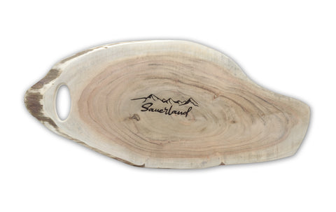 Massives Schneidebrett aus Akazienholz mit Gravur Sauerland ca. 2 cm x 28 cm x 3 cm
