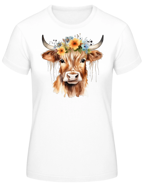 Damen T-Shirt - "Kuh Manu" - 100 % Baumwolle - "Sauerland Edition"