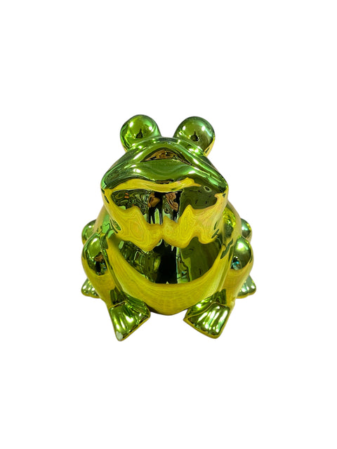 Deko-Frosch grün metallic