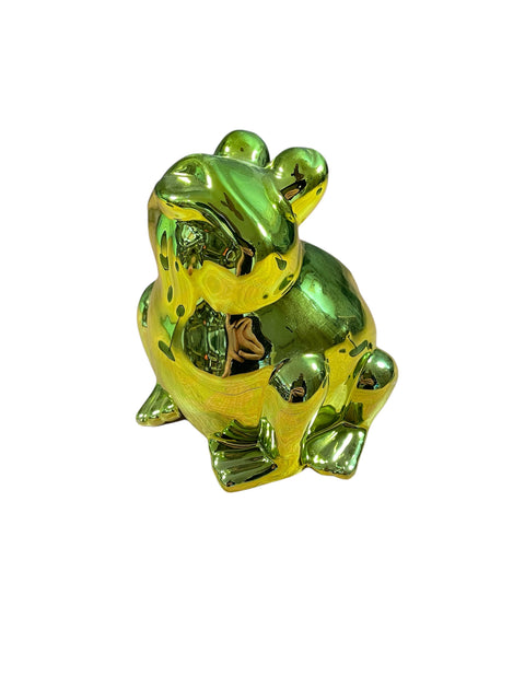 Deko-Frosch grün metallic