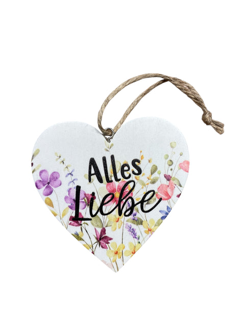 Deko-Herz  - Anhänger - Alles Liebe