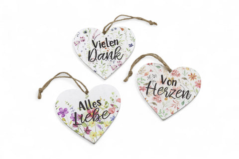 Deko-Herz - Anhänger - Alles Liebe