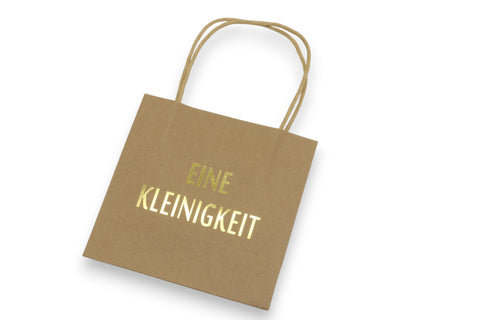 Geschenktüte "Eine Kleinigkeit"  Beige / Natur