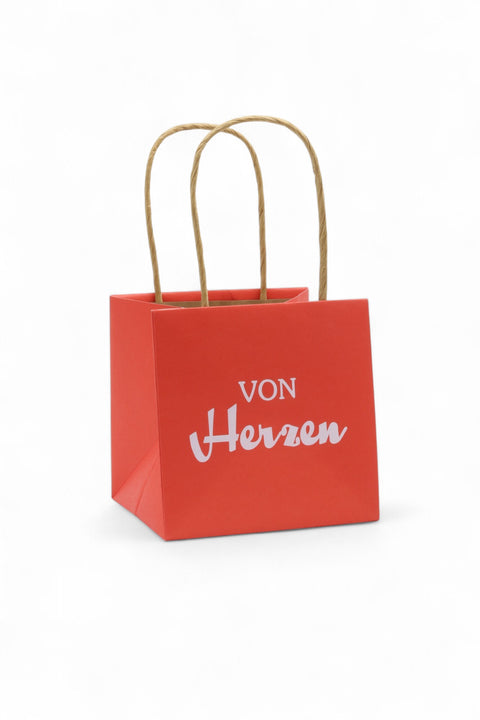 Geschenktüte "Von Herzen"  Rot