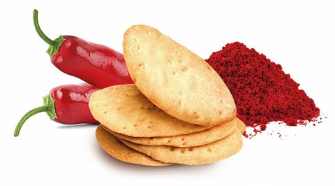 Knusprige Paprika Cracker mit einem intensiven Raucharoma. Hergestellt in Spanien