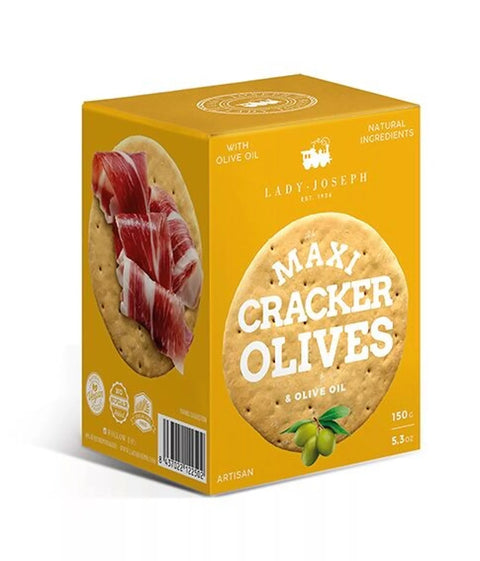 Maxi Cracker mit grünen Oliven und nativem Olivenöl extra.