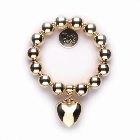 Magic Pearl Perlenarmband "Heart of Wild" - Gold