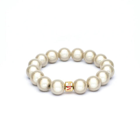 Magic Pearl Perlenarmband "Champagner" 10mm