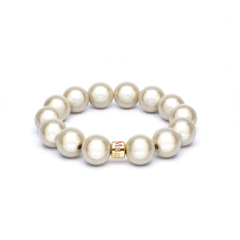 Magic Pearl Perlenarmband "Champagner" 14mm