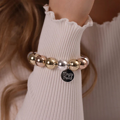 Magic Pearl Perlenarmband "Chunky Tricolor"