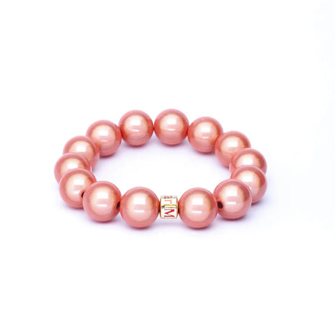 Magic Pearl Perlenarmband "Apricot" 14mm