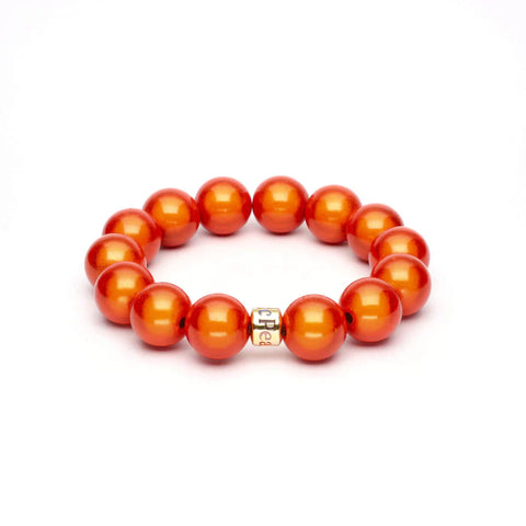 Magic Pearl Perlenarmband "Oranje" 14mm