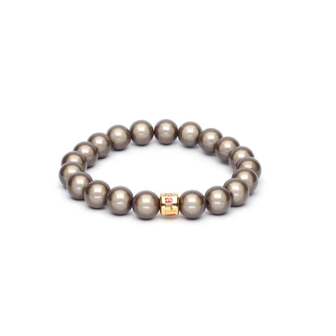 Magic Pearl Perlenarmband "Taupe" 10mm