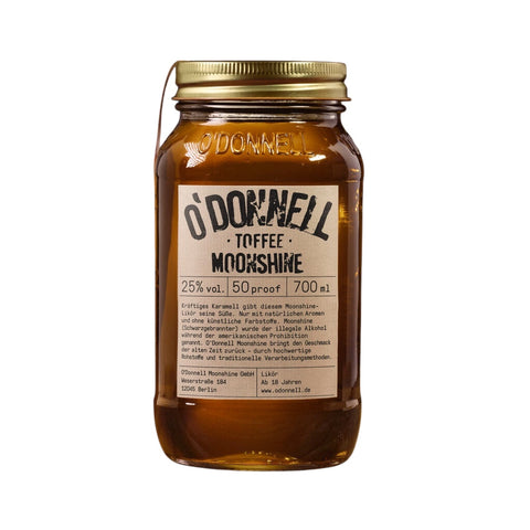 Honigglas mit aromatischem Toffelikör der Marke O Donnell Moonshine