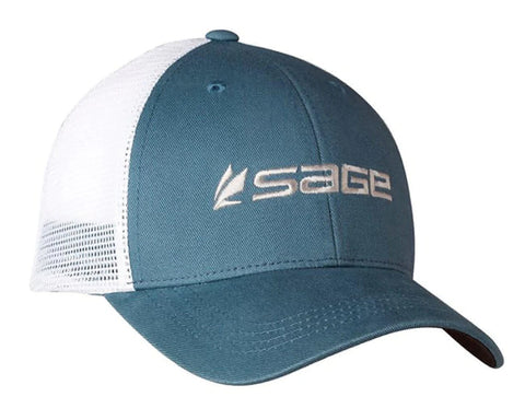 Sage Mesh Baseball Cap in Blau-Weiß