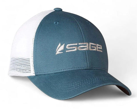 Sage Mesh Baseball Cap in Blau-Weiß