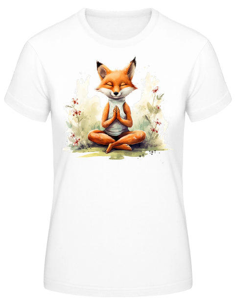 Damen T-Shirt - "Yoga Fuchs" - 100 % Baumwolle - "Sauerland Edition"